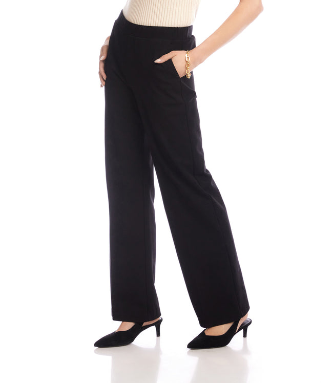 Karen Kane Black Petite Size Emily Straight Leg Pants Karen Kane