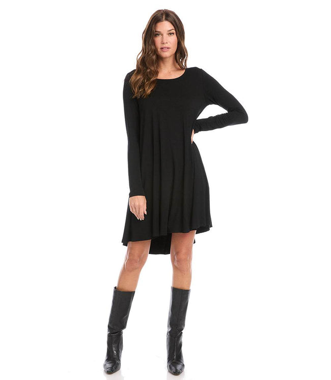 Karen Kane Black Petite Size Long Sleeve Maggie Dress Karen Kane
