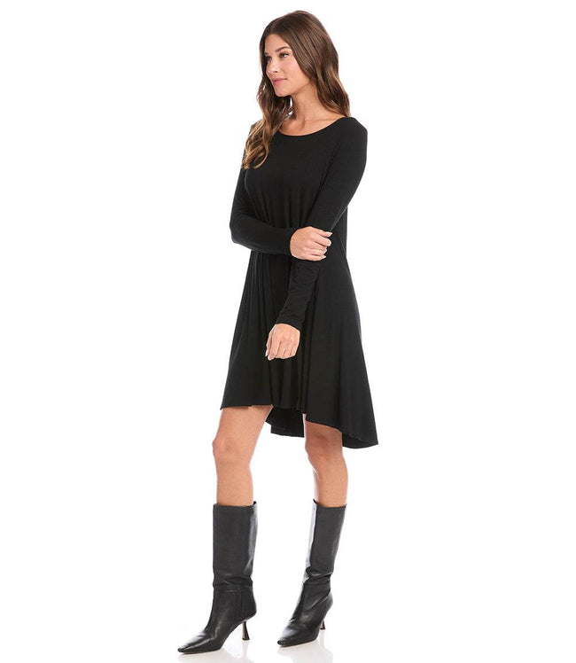 Karen Kane Black Petite Size Long Sleeve Maggie Dress Karen Kane
