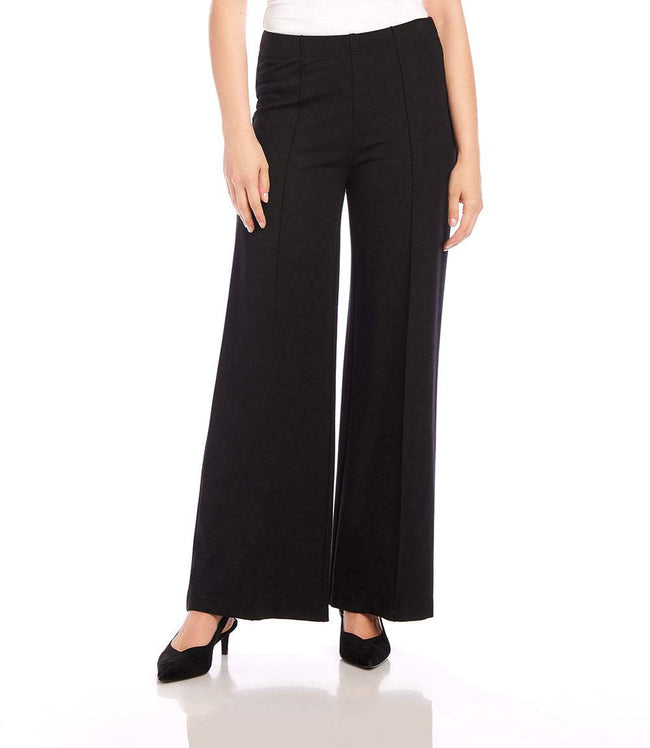 Karen Kane Black Petite Size Luna Wide Leg Pants Karen Kane