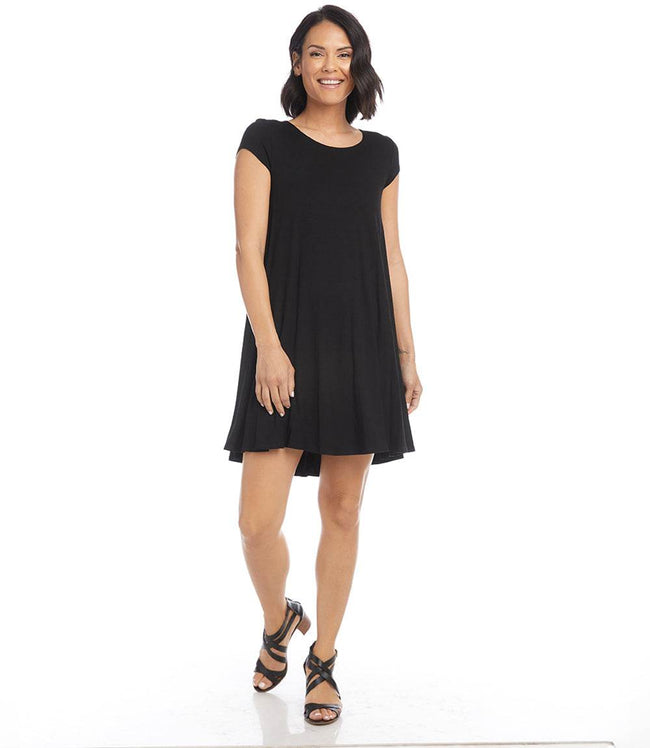 Karen Kane Black Petite Size Maggie Trapeze Dress Karen Kane