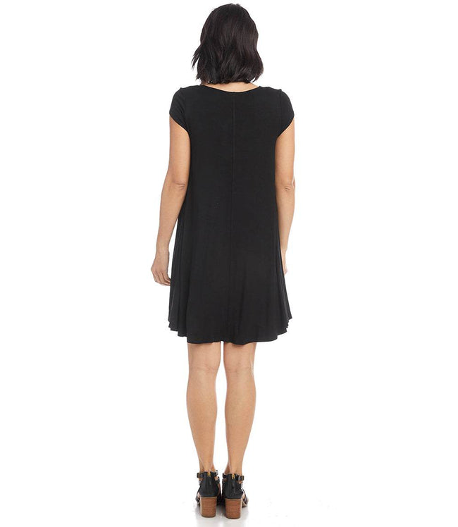 Karen Kane Black Petite Size Maggie Trapeze Dress Karen Kane