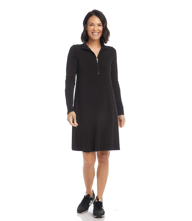 Karen Kane Black Petite Size Zip-Up Travel Dress Karen Kane