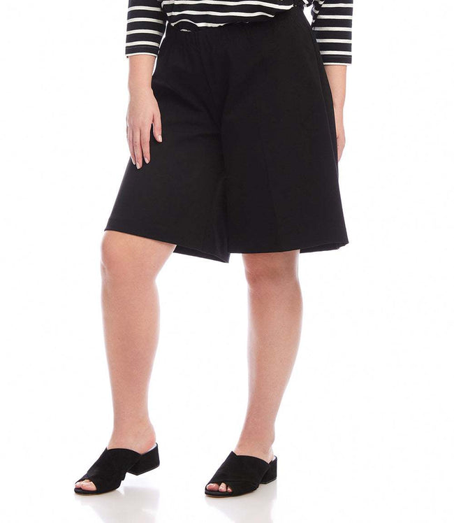 Karen Kane Black Plus Size A-Line Shorts Karen Kane