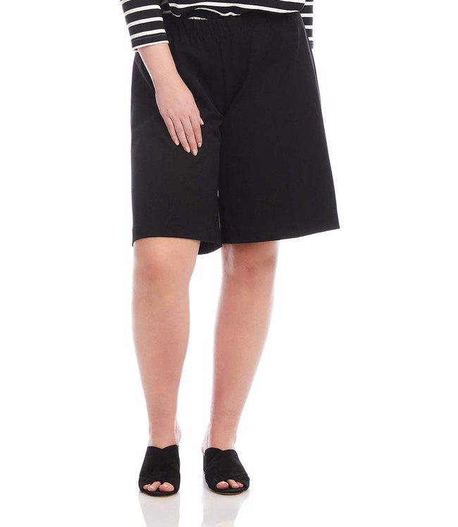 karen kane Black Plus Size A-Line Shorts Karen Kane
