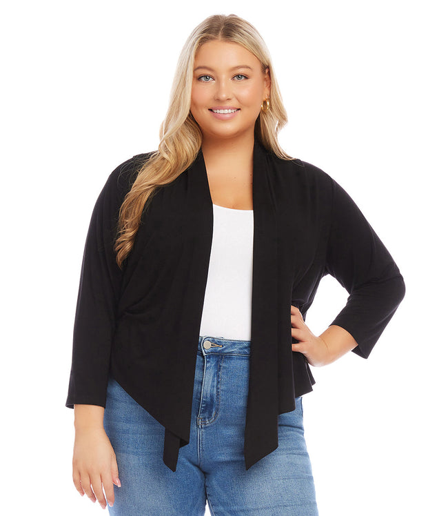 karen kane Black Plus Size Calli Cardigan Karen Kane