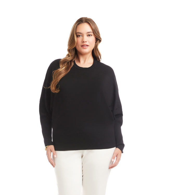 karen kane Black Plus Size Dolman Sleeve Sweater Karen Kane