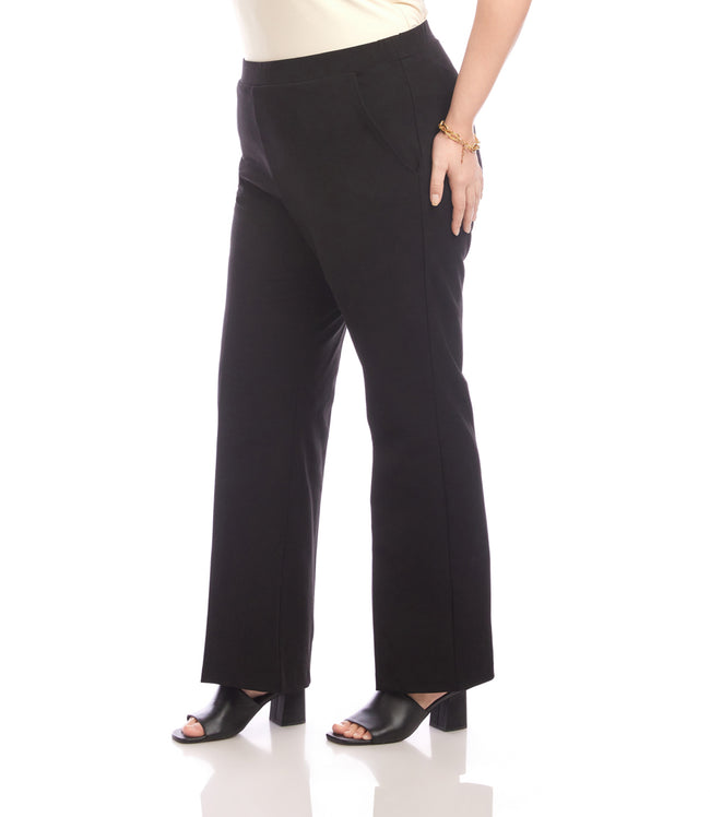 Karen Kane Black Plus Size Emily Straight Leg Pants Karen Kane