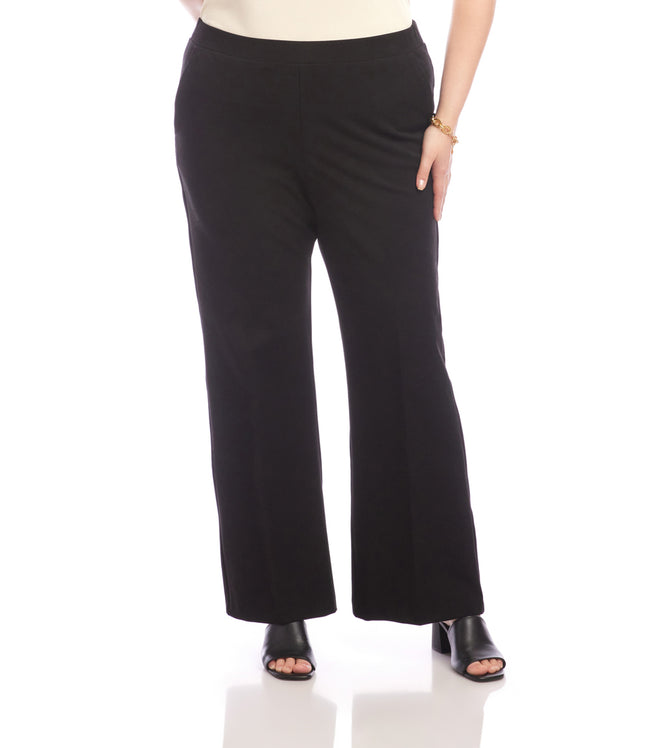 karen kane Black Plus Size Emily Straight Leg Pants Karen Kane
