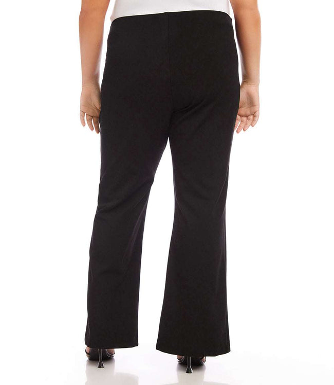 Karen Kane Black Plus Size Front Slit Pants Karen Kane