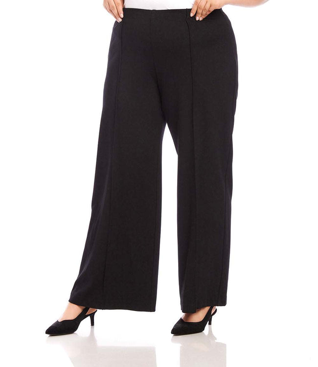 Karen Kane Black Plus Size Luna Wide Leg Pants Karen Kane