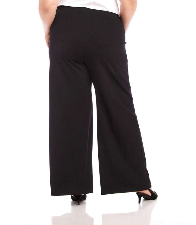 Karen Kane Black Plus Size Luna Wide Leg Pants Karen Kane
