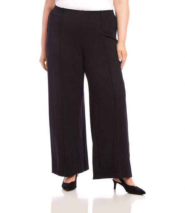 karen kane Black Plus Size Luna Wide Leg Pants Karen Kane