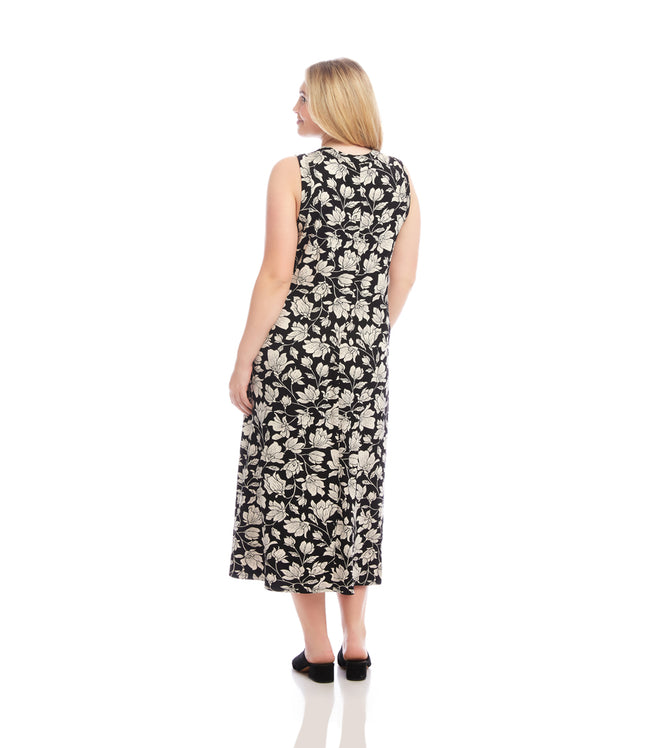 Karen Kane Black Plus Size Sleeveless V-Neck Midi Dress Karen Kane