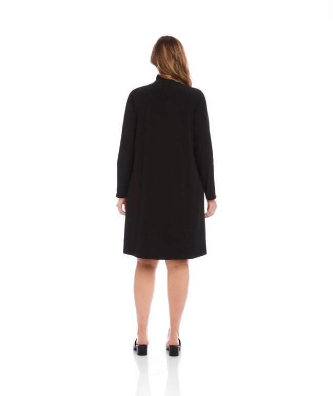 Karen Kane Black Plus Size Zip-Up Travel Dress Karen Kane