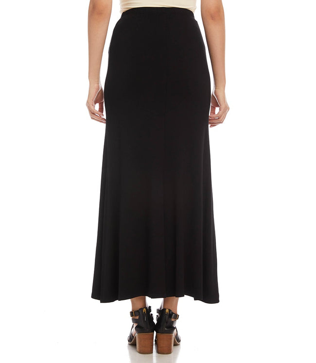 Karen Kane Black Pull On Maxi Flare Skirt Karen Kane