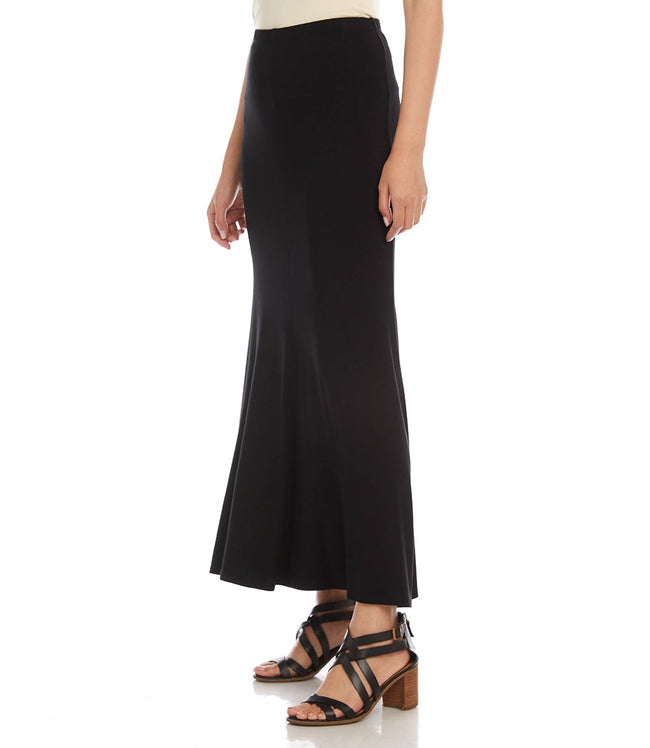 Karen Kane Black Pull On Maxi Flare Skirt Karen Kane