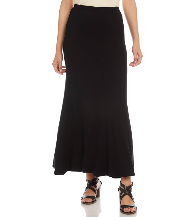 karen kane Black Pull On Maxi Flare Skirt Karen Kane