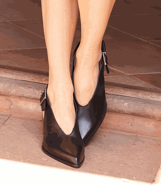 Karen Kane Black Seychelles Baby Faced Sling Back Heels Karen Kane