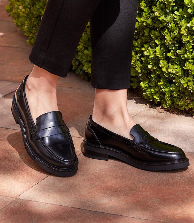 karen kane Black Seychelles Dover Penny Loafer Karen Kane