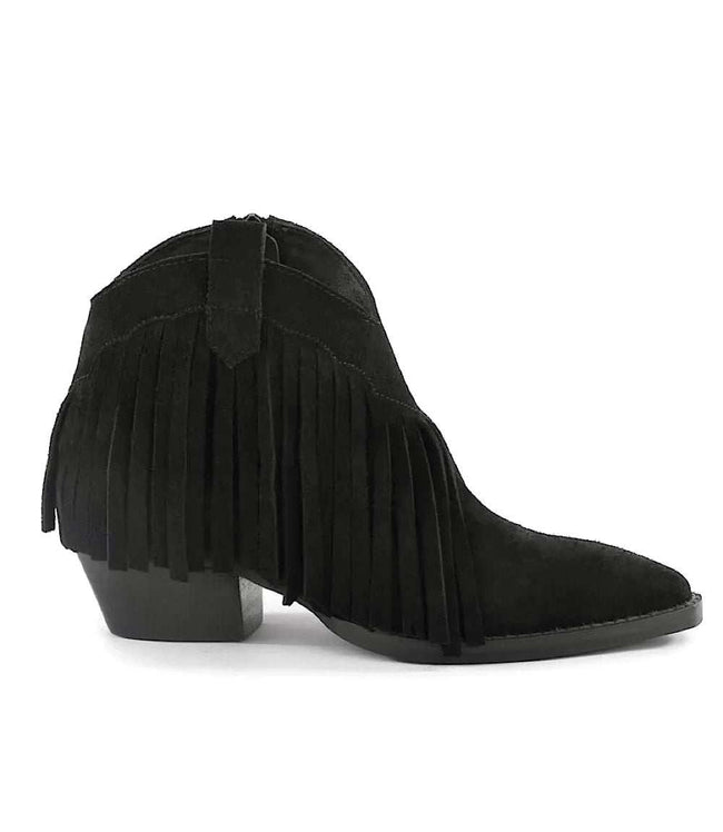 Karen Kane Black Seychelles Easy Come Easy Go Fringe Booties Karen Kane