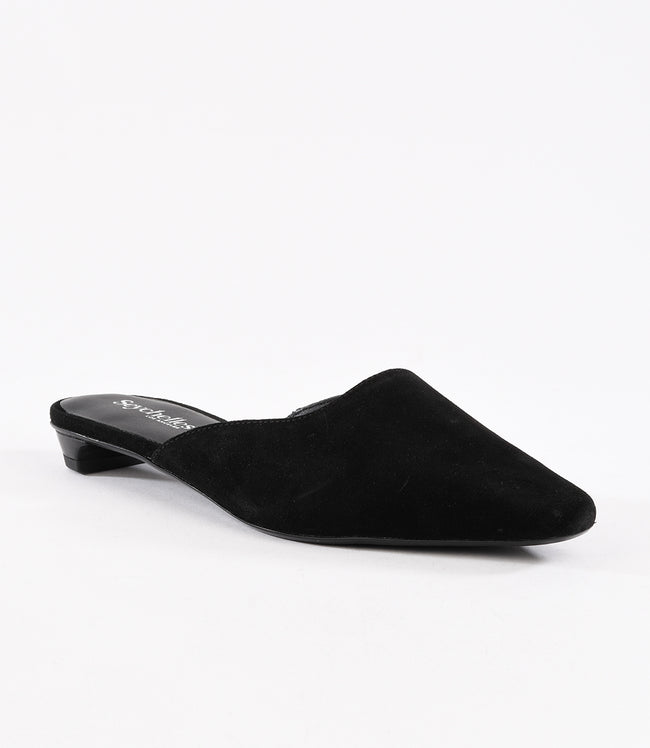 Karen Kane Black Seychelles Mocktail Kitten Heel Mules Karen Kane