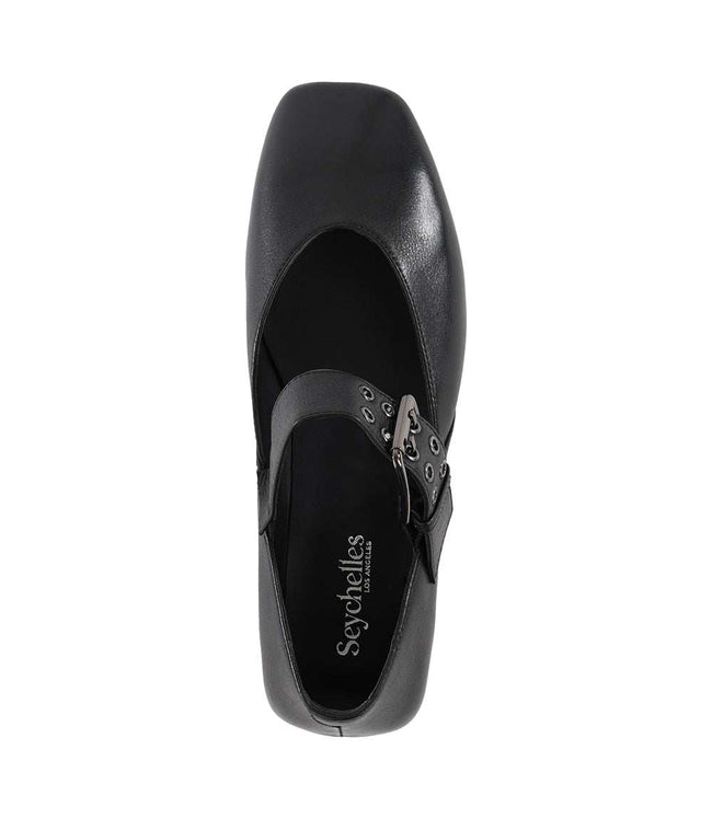 Karen Kane Black Seychelles Petal Mary Jane Buckle Flats Karen Kane