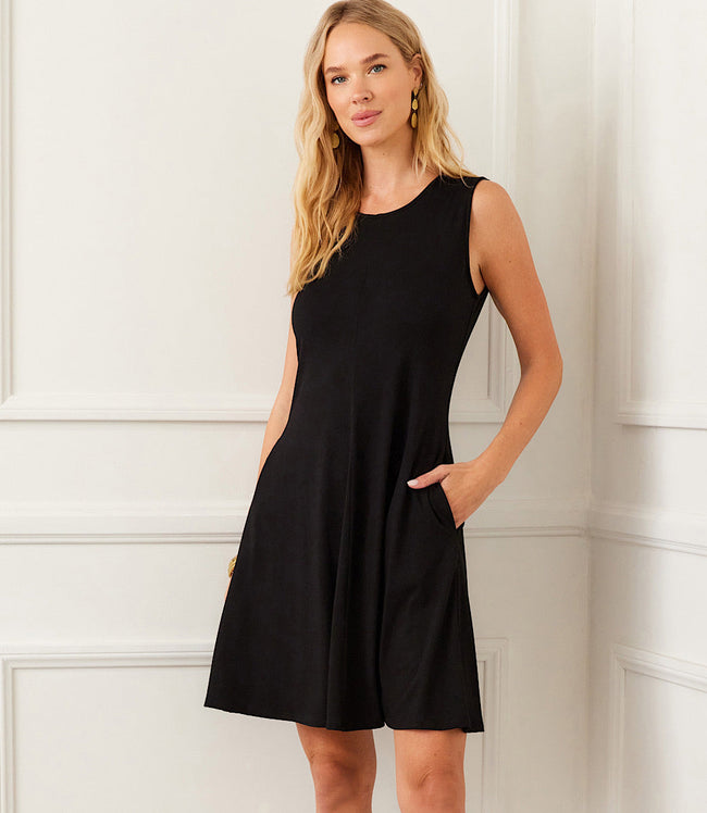 karen kane Black Sleeveless Fit & Flare Dress Karen Kane