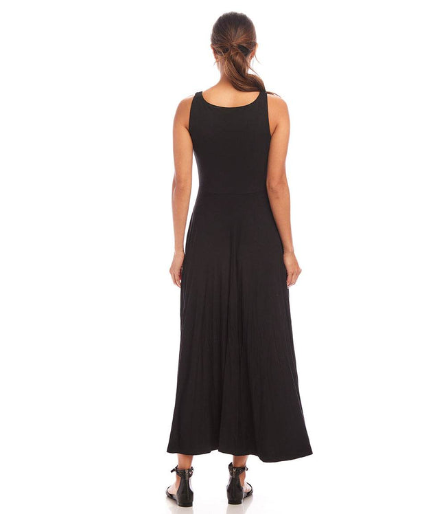 Karen Kane Black Sleeveless Flare Midi Dress Karen Kane