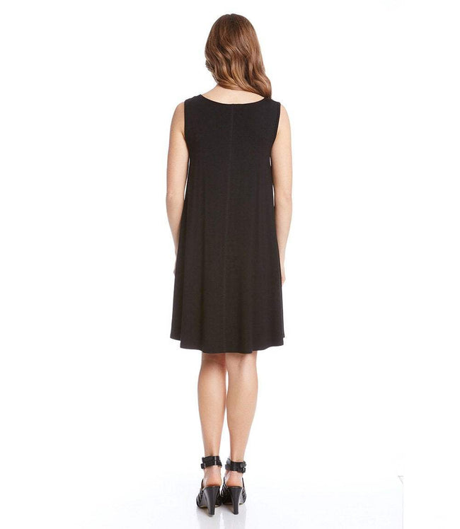 Karen Kane Black Sleeveless Maggie Trapeze Dress Karen Kane