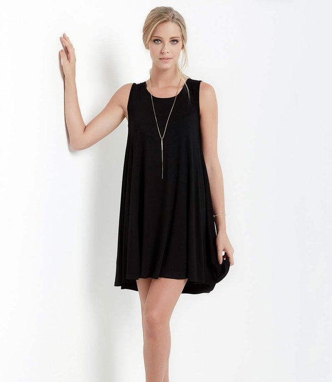 karen kane Black Sleeveless Maggie Trapeze Dress Karen Kane
