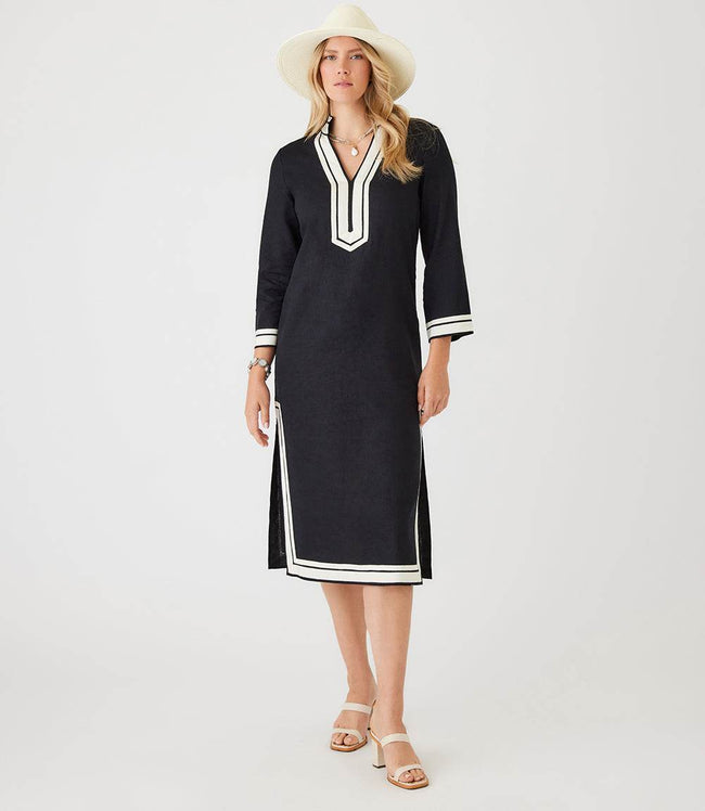Karen Kane Black With Cream The St. Tropez Midi Dress Karen Kane
