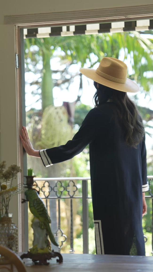 Karen Kane Black With Cream The St. Tropez Midi Dress Karen Kane