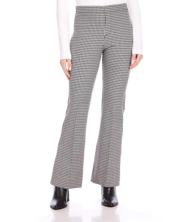 karen kane Black With Off White Petite Size Bootcut Pants Karen Kane