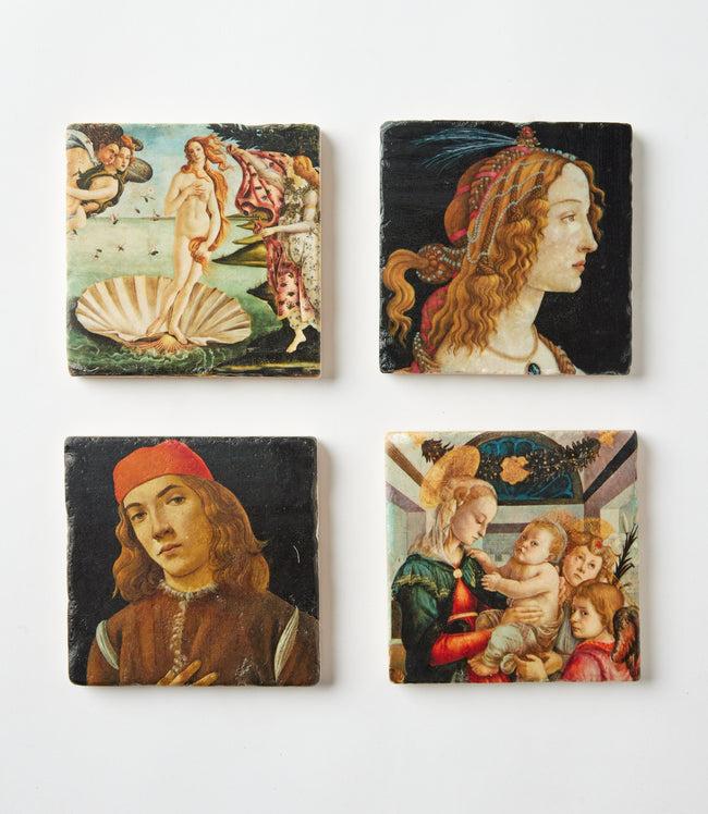 karen kane Botticelli Botticelli Marble Coasters Set Of 4 Karen Kane