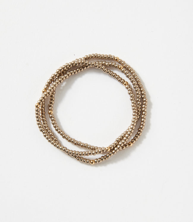 Karen Kane Bronze Beaded Crystal Bracelets Set Of 3 Karen Kane