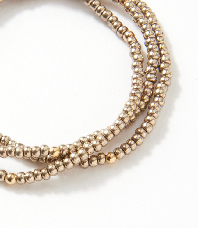 Karen Kane Bronze Beaded Crystal Bracelets Set Of 3 Karen Kane