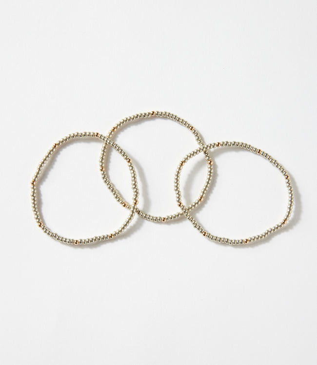 Karen Kane Bronze Beaded Crystal Bracelets Set Of 3 Karen Kane