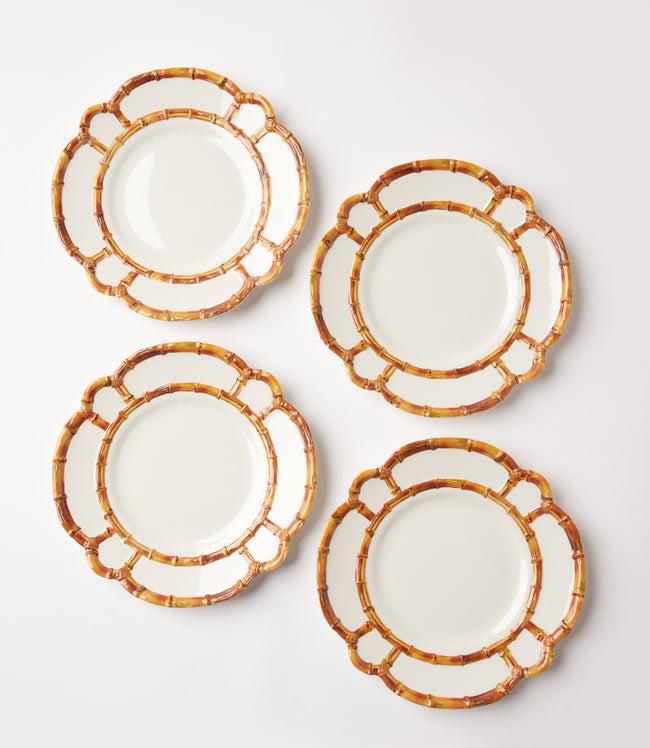karen kane Brown Bamboo Accent Dinner Plates Set Of 4 Karen Kane