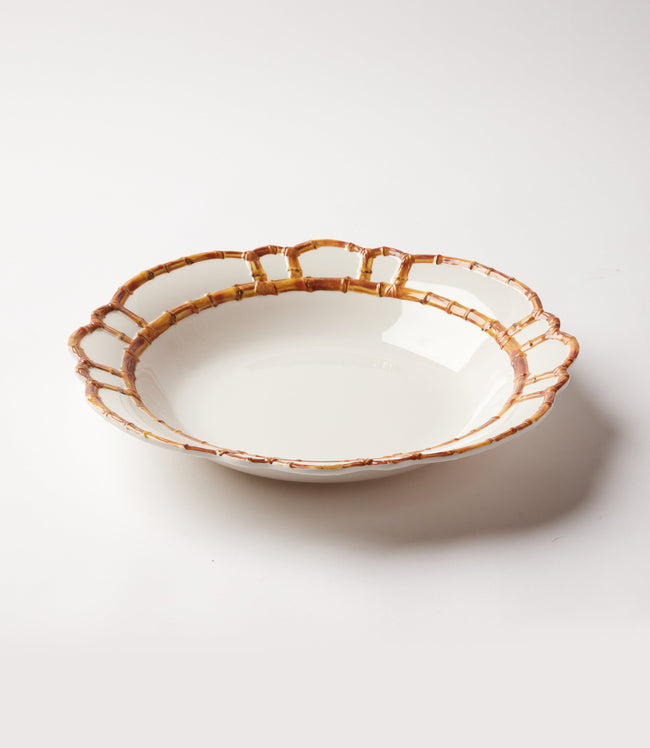 karen kane Brown Bamboo Accent Large Centerpiece Bowl Karen Kane