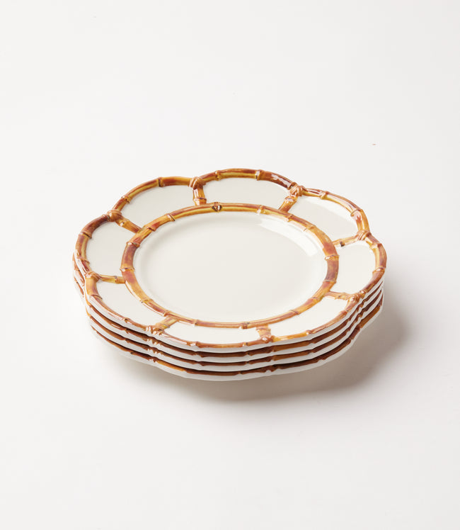 karen kane Brown Bamboo Accent Salad Plates Set Of 4 Karen Kane