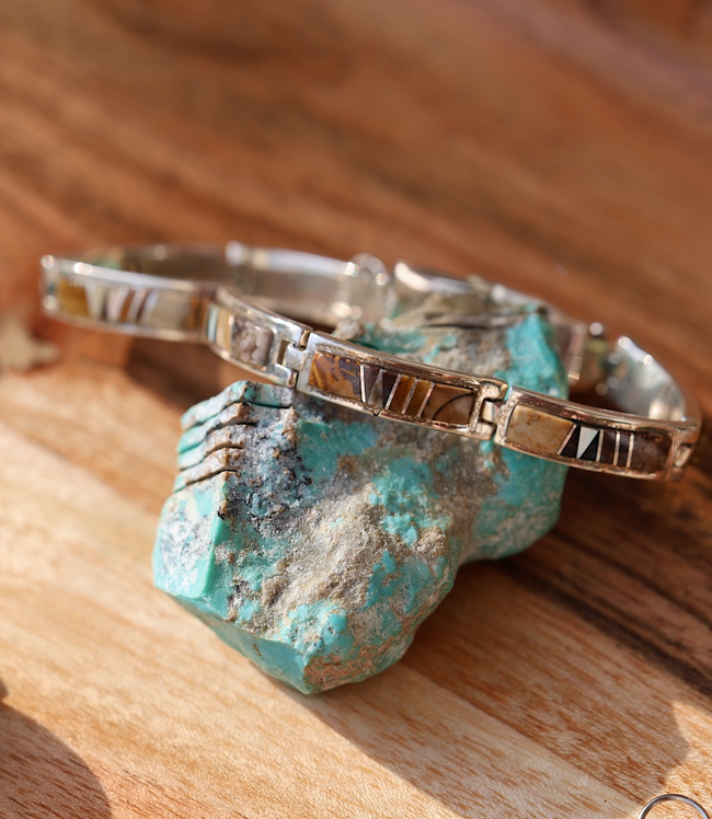 Karen Kane Brown Boulder Turquoise Inlay Bracelet Karen Kane