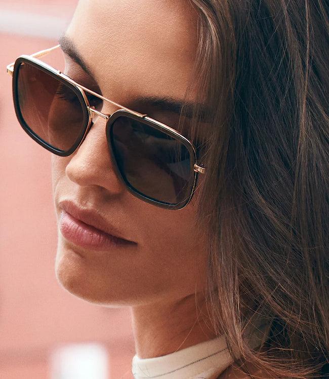 karen kane Brown DIFF Jordan Polarized Aviator Sunglasses Karen Kane