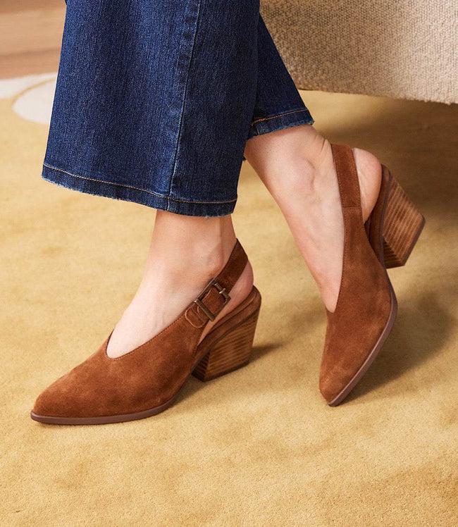 karen kane Brown Seychelles Baby Faced Sling Back Heels Karen Kane