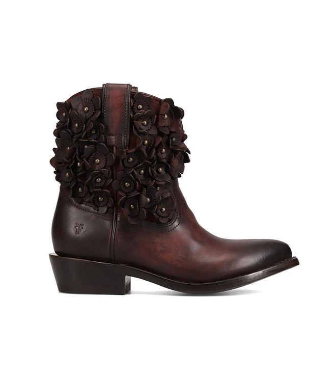 Karen Kane Cherry Lacquer Frye Billy Flower Boots Karen Kane