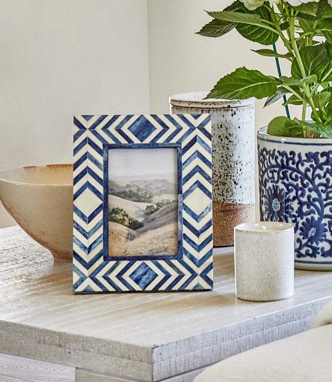 Karen Kane Chevron Mosaic Bone Picture Frame Karen Kane