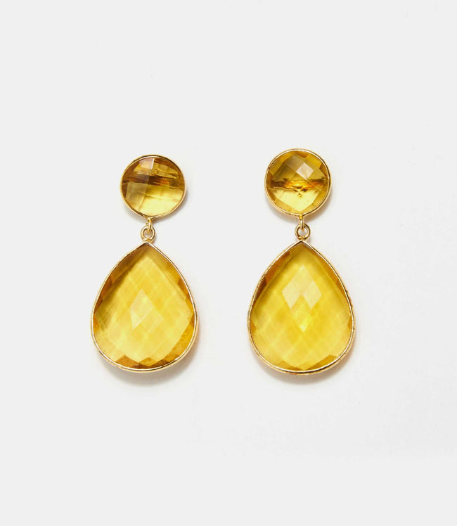 Karen Kane Citrine Teardrop Gemstone Drop Earrings Karen Kane