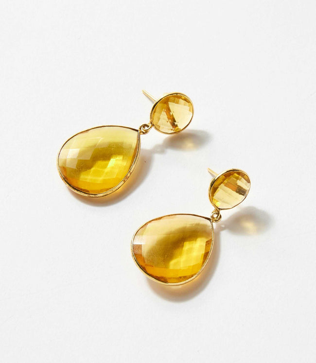 Karen Kane Citrine Teardrop Gemstone Drop Earrings Karen Kane