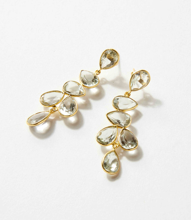 Karen Kane Clear Multi Drop Gemstone Earrings Karen Kane