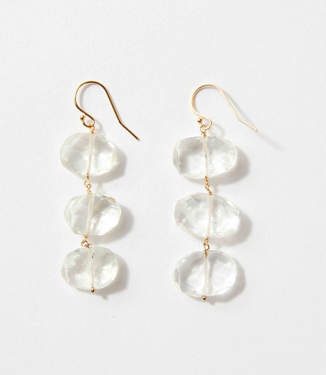 Karen Kane Clear Tiered Gemstone Earrings Karen Kane